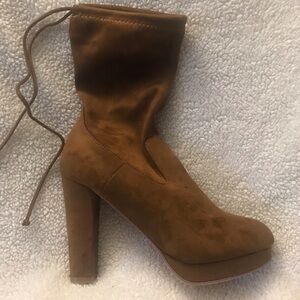 Brown Suede Women's Ankle Boots